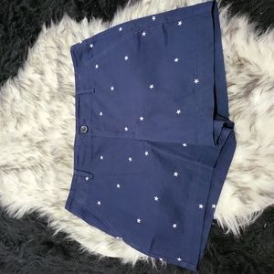 WOMENS NAVY AND START LOFT SHORTS SIZE 10 EXCELLENT CONDITION